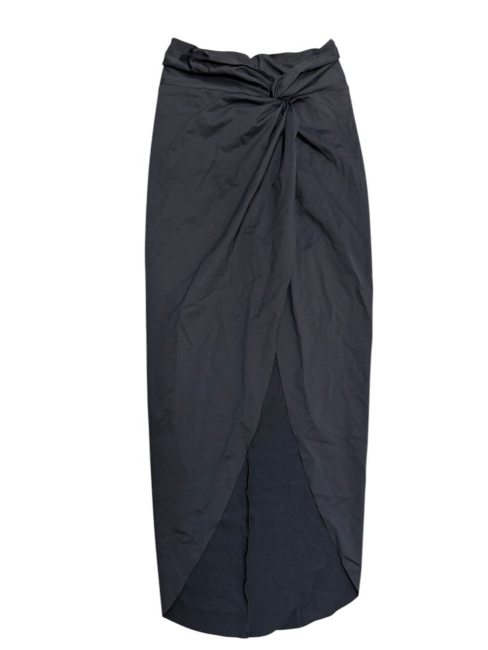 SKIMS Black Twist-Front Swim Sarong
